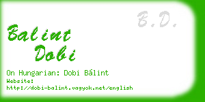 balint dobi business card