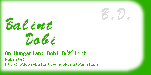 balint dobi business card